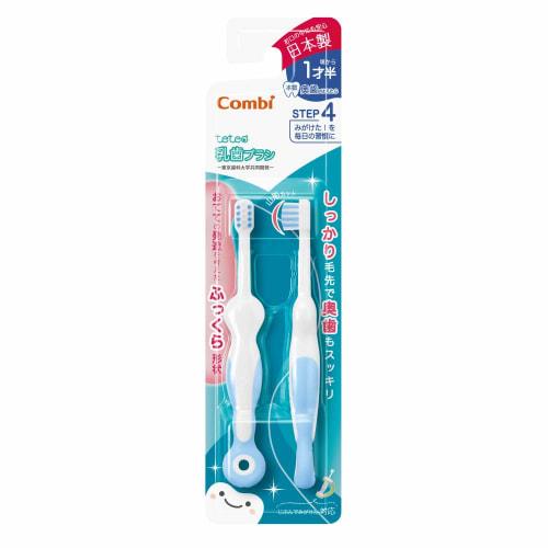 Combi Teteo Teteo First Time Tooth Brushing Baby Toothbrush STEP4 When the Molars Come In Sora Color (Blue)