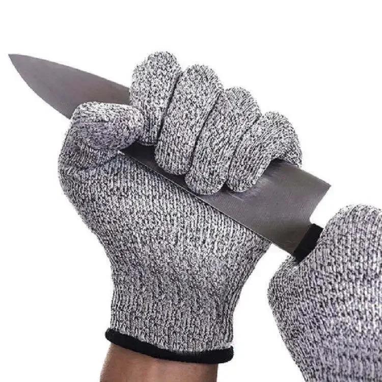 Grade 5 Cut Resistant Gloves Kitchen HPPE Scratch Resistant Glass Cutting Safety Protection for Gardeners Building Cutting Glove