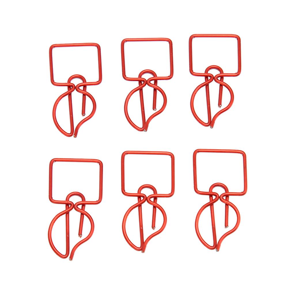 100 шт. скрепок для бумаги, предотвращающих скольжение, симпатичные декоративные металлические закладки в форме свечи, скрепки для бумаги