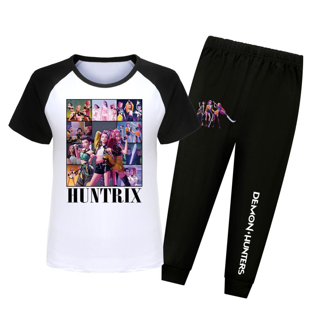 Kpop Demon Hunters Print Toddler Pajama Suit With Soft Cotton Material For Comfortable Nightwear