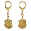 Griffon Bruxellois, Brussels Griffon - Gilded Key Ring with Dog, Handbag Decoration, Luxury Accessory by Brand