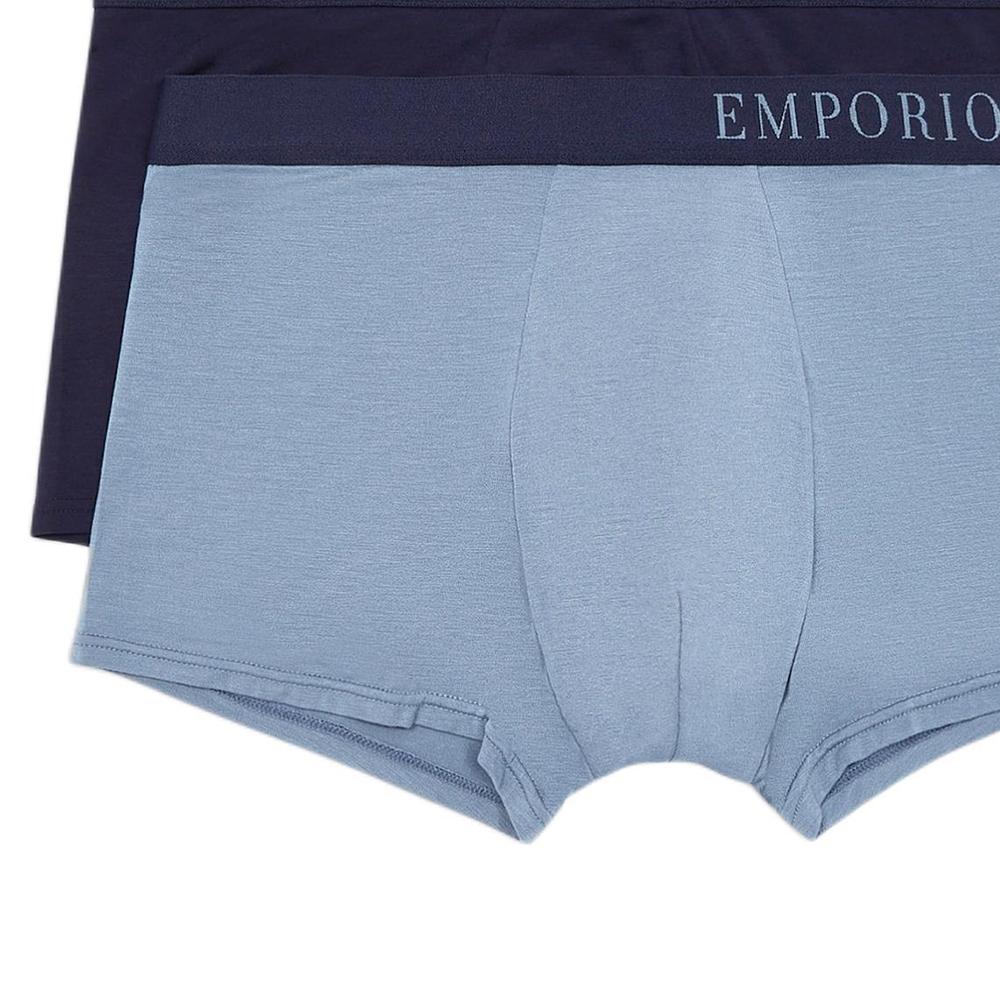 Emporio Armani FW24 Мужские боксеры с жаккардовым узором в виде букв, упаковка из 2 штук, нижнее белье 1112104-F7333-4831