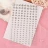 Mixed Shapes Rhinestone Pack White Acrylic Gems Stars Hollow Out Stars Pearls for Crafts DIY Costume Makeup Party Decorations
