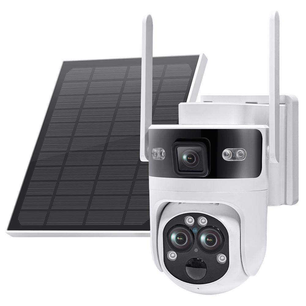 UBOX 6MP Солнечная PTZ-камера: Трехлинзовый, 4G, Низкое энергопотребление, Водонепроницаемый, 15-кратный зум для наружного наблюдения