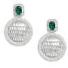 Earring Rhodium Plated Off White Geometruc Shaped Push Back Stud Earring Classic Dailies Jewellery For Girl And Women