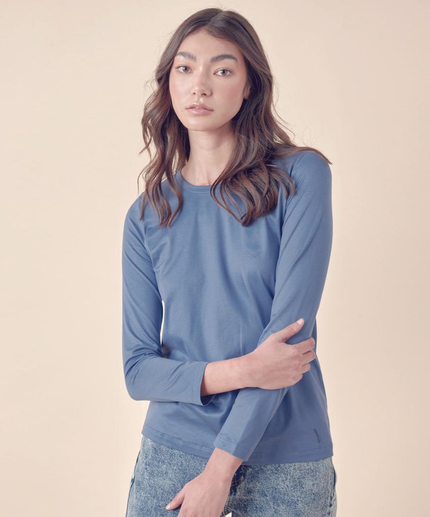 YJACK W_Classic & Basic Fit Slim Long Sleeve T-Shirt (155Gsm) Kljt1216L