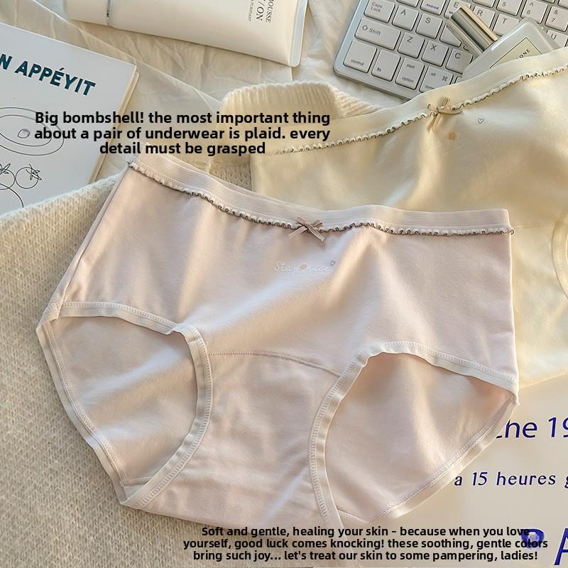 Женские весенне-осенние новые ретро маленькие цветочные хлопковые трусы-слипы с высокой талией и удлиненной ластовицей