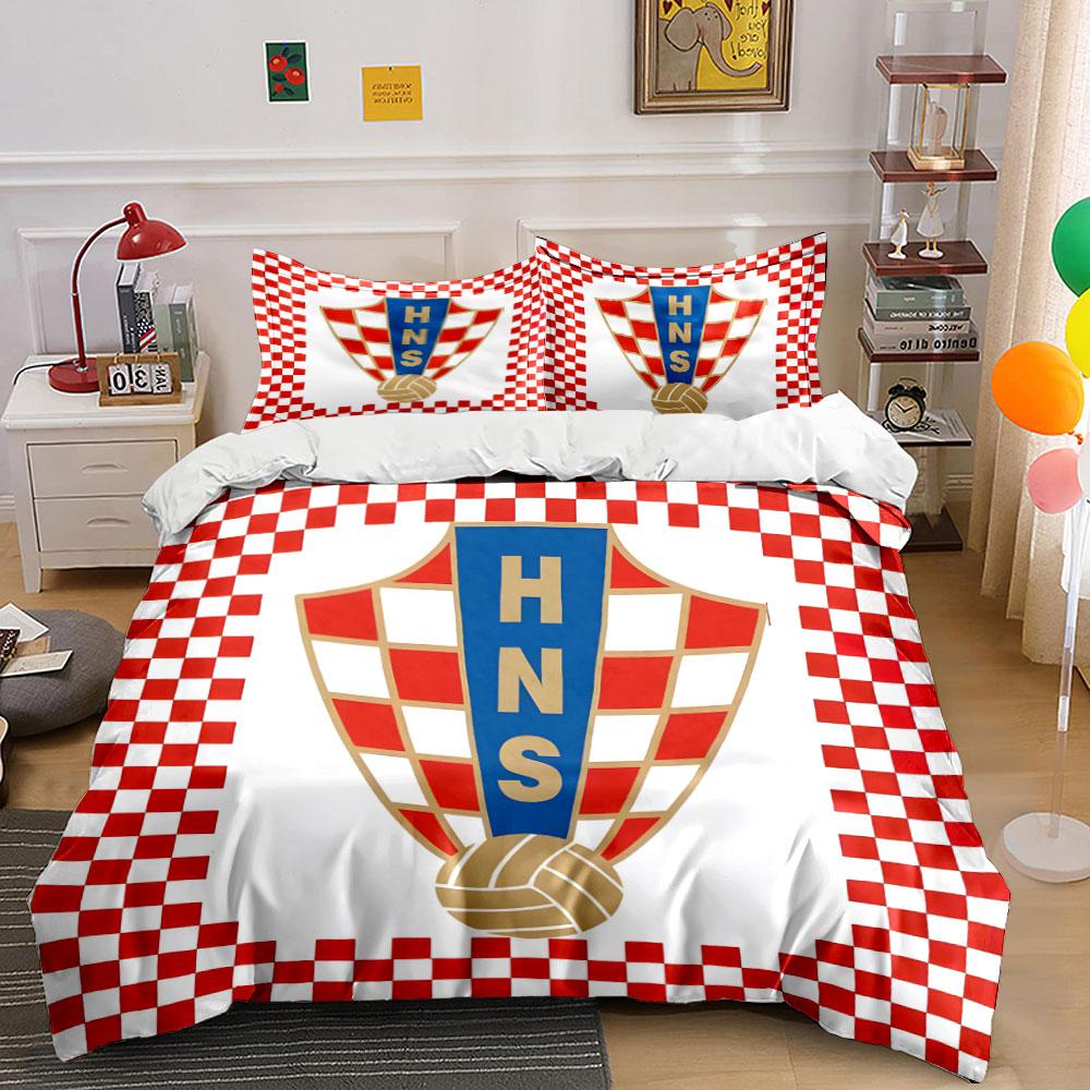 Red checkered shield pattern. Bedding sets Duvet cover sets Duvet covers Pillowcases(1* Duvet Cover 2* Pillowcases without duvet insert)