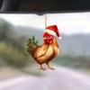 Уникальный акриловый петушок, подвеска на рождественскую елку, демонстрирует игривый мультяшный стиль, идеально подходящий для праздничного украшения