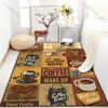 3D Винтажный Принт Кофейной Карты Ковер Современный Домашний Декор Коврик Большого Размера для Подарков Гостиная Спальня Прикроватный Диван Напольный Коврик