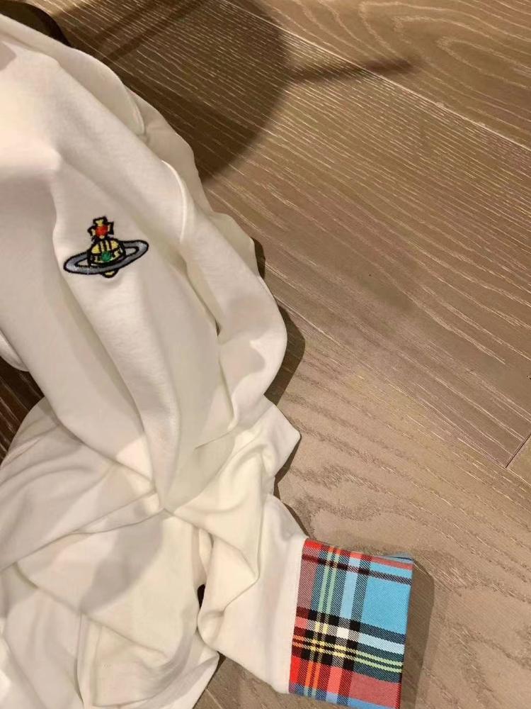 Осенняя женская корейская мода вышитая клетчатая лоскутная футболка с длинным рукавом топы с круглым вырезом винтажные 2000-е эстетика прилив простые