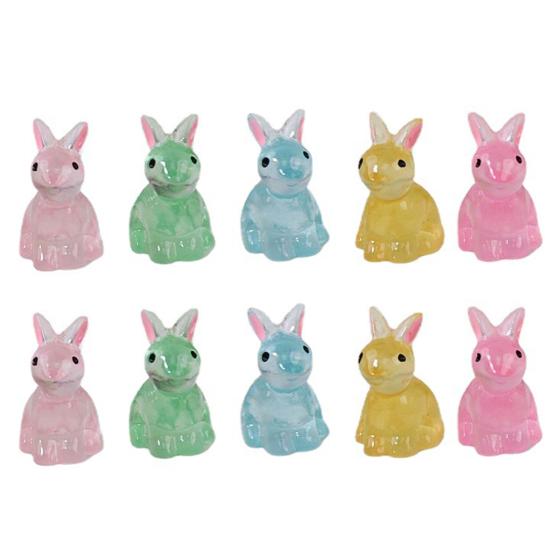 Ornamental Luminous Bunny Resin Craft Multi-use Ornament AVE