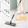 Multi Function Window Floor Squeegee Cleaner Tool with Extension Pole Micro Fiber Scrubber with Pads for Car Glass Cleaning Mop