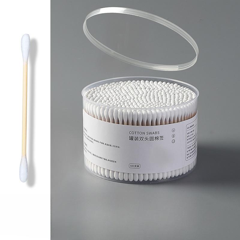 Маленькие ватные палочки одноразовые двусторонние бамбуковые и деревянные палочки палочки для чистки ушей большие круглые коробки