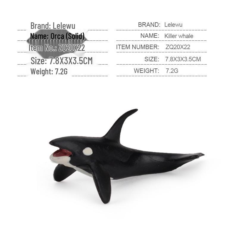 Children's Marine Animal Model Set: Mini Whale, Shark, Dolphin, Turtle, Sea Lion