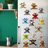 3Pcs Plush Animal Refrigerator Magnet Home Office Kitchen Locker Refrigerator Stuffed Cartoon Animal Doll Magnetic Decoration Ornament