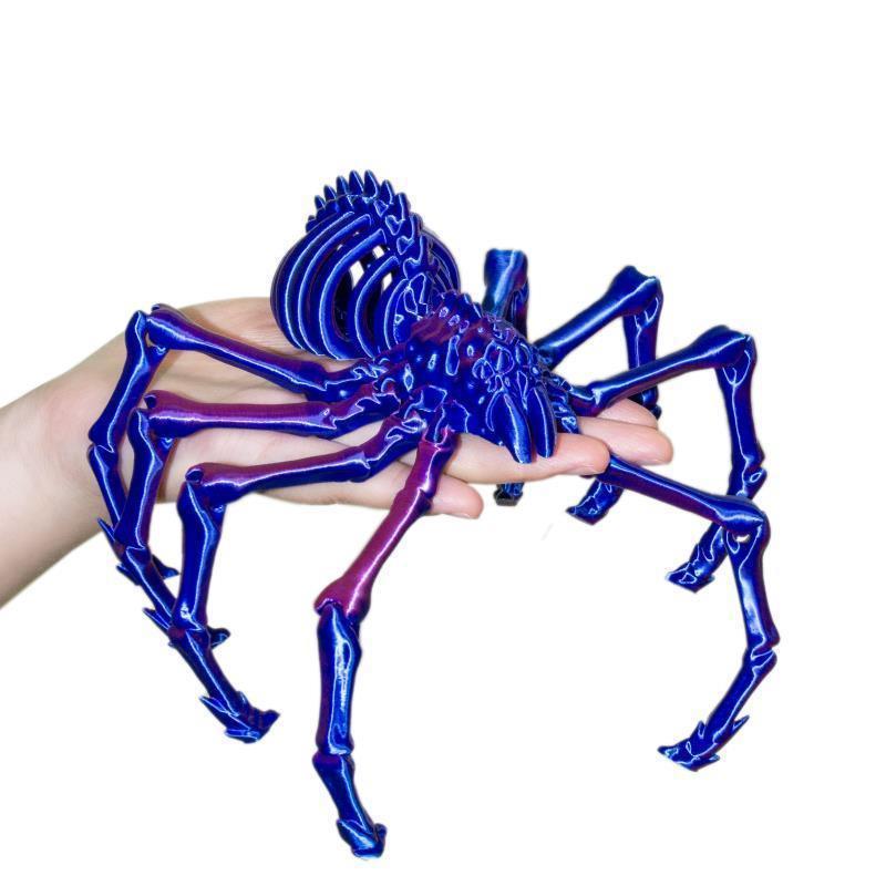 3D Printed Retractable Spider Movable Joint Fidget Simulation Rotatable Articulated Office Desktop Ornament Decoration Crafts