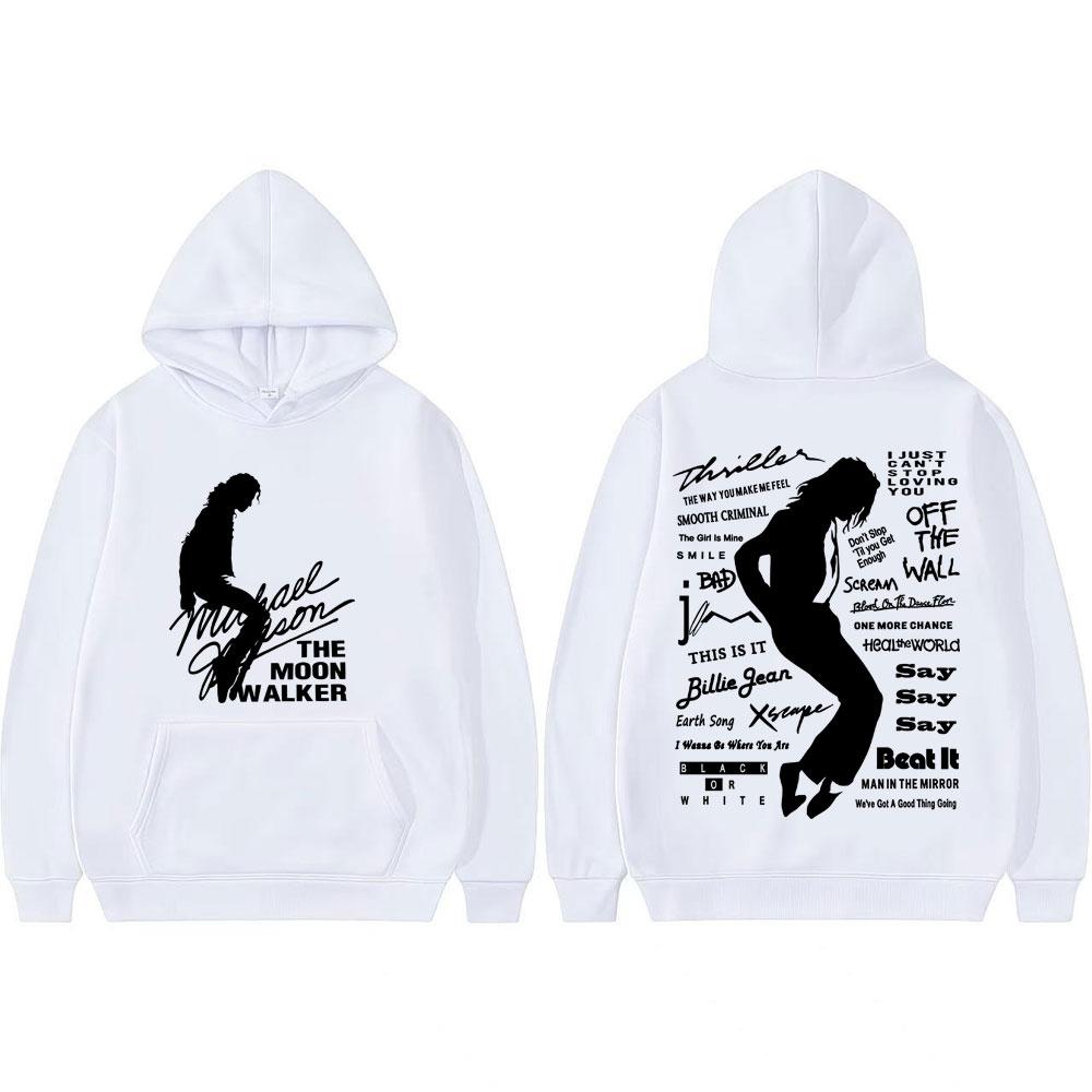 Michael Jackson King of Pop Music Album Hoodies Unisex Harajuku Streetwear Vintage Sweatshirts Casual Fleece Oversized Hoodie
