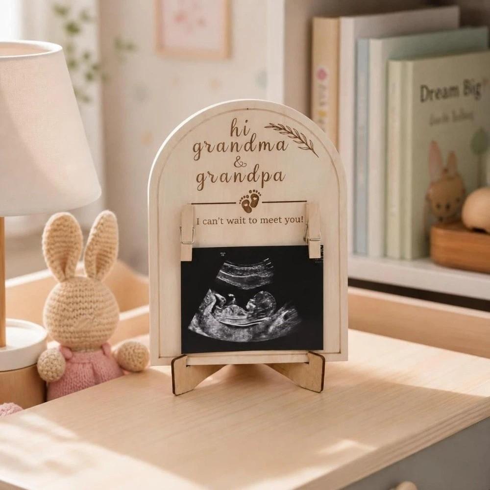 Maternity Gift Sonogram Picture Frame Wooden Stands Pregnancy Gift Frame Newborn Birth