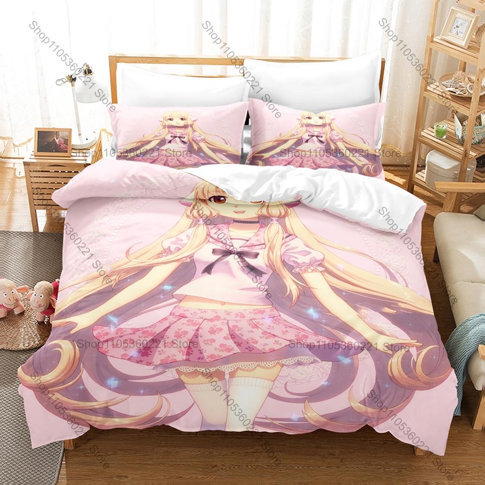 Постельное белье с тематикой Chobits Аниме Принт Чи Постельное белье Пододеяльник Наволочка Все Размеры Для Подростков Девочек Фанатов Декор Спальни