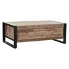 Coffee Table - Alpin - Acacia - Metal - 110 Cm - 2 Drawers - Elegant Design