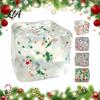 Hand Therapy Stress Balls Christmas Ice Cube Squeeze Toy, Confetti Filled Relief Calming Sensory Toy Slow Rebound Clear for Anxiety Reduction