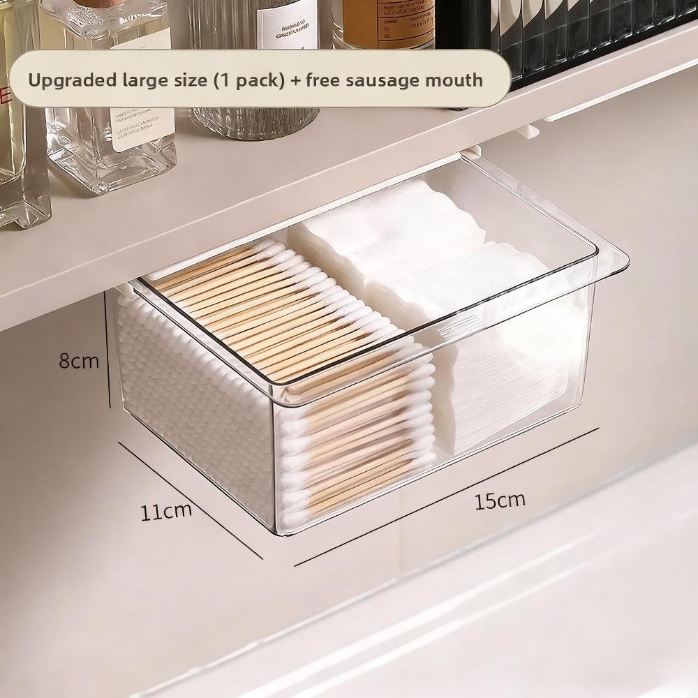 Прозрачный мультяшный органайзер для ящиков для хранения макияжа, выдвижной косметический кейс, полка для ванной комнаты, аксессуар для шкафчика