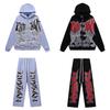 Кардиган-худи Streetwear с принтом из страз и букв «Смешанные эмоции»