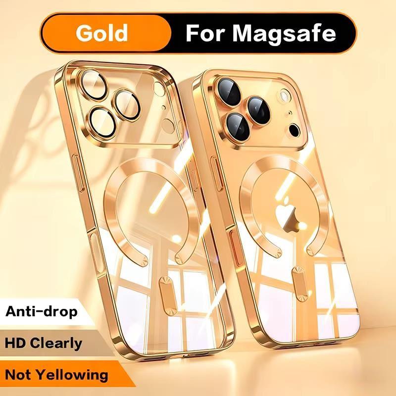 Для Магнитный Покрытие Чехол Для Для Iphone Air 17 17e 16e 16 1 14 13 12 11 Pro Max Plus Беспроводная Зарядка Прозрачный Мягкий Задняя Крышка