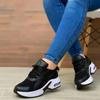 Модные кроссовки, новые модные кроссовки на танкетке, большие размеры, повседневная спортивная обувь, женская обувь на шнуровке из сетки, дышащая женская вулканизированная обувь