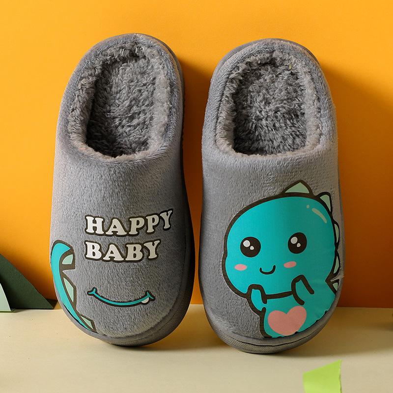 3-10 Years Old Warm Children's Cotton Slippers Cartoon Indoor Parent-child Anti Slip Floor for Boys and Girls Cotton Shoes