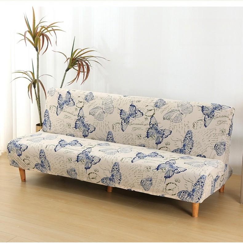 Чехол для складного дивана-кровати с простой эластичностью, без подлокотников, утолщенный, пыленепроницаемый чехол для дивана, все включено