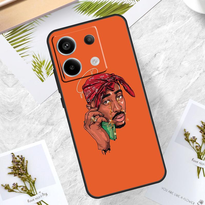 Rapper 2pac Singer Tupac Case For Xiaomi Redmi Note 14 13 12 11 10 9 15 Pro Plus Redmi 13C 14C 15C 10C 12C 15 Cover