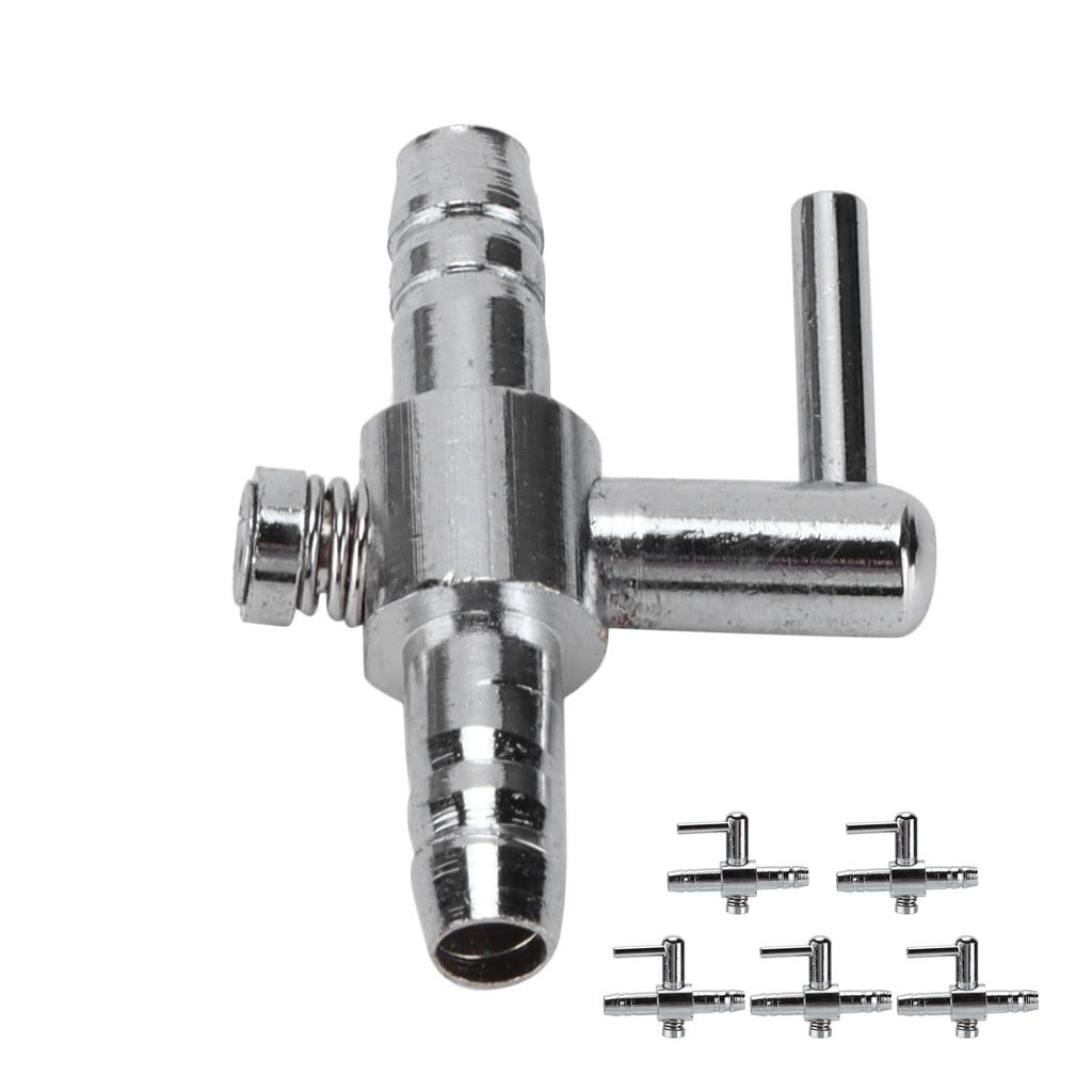 5 шт. Аквариумный воздушный клапан Односторонний из нержавеющей стали Рычажный клапан контроля потока для аквариумов