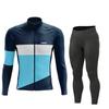 Autumn Long Sleeved Breathable Team Long-sleeved Set, Cycling Clothing, Sporty Breathable Men's Road Cycling Set, MTB Pants, Autumn Set