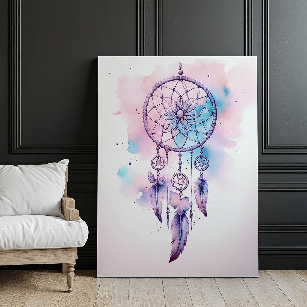 Łapacz Snów Łapacz Snów, 70X100 Cm, Rama Drewniana Ciemny Brąz, Papier Matowy 230 Gsm