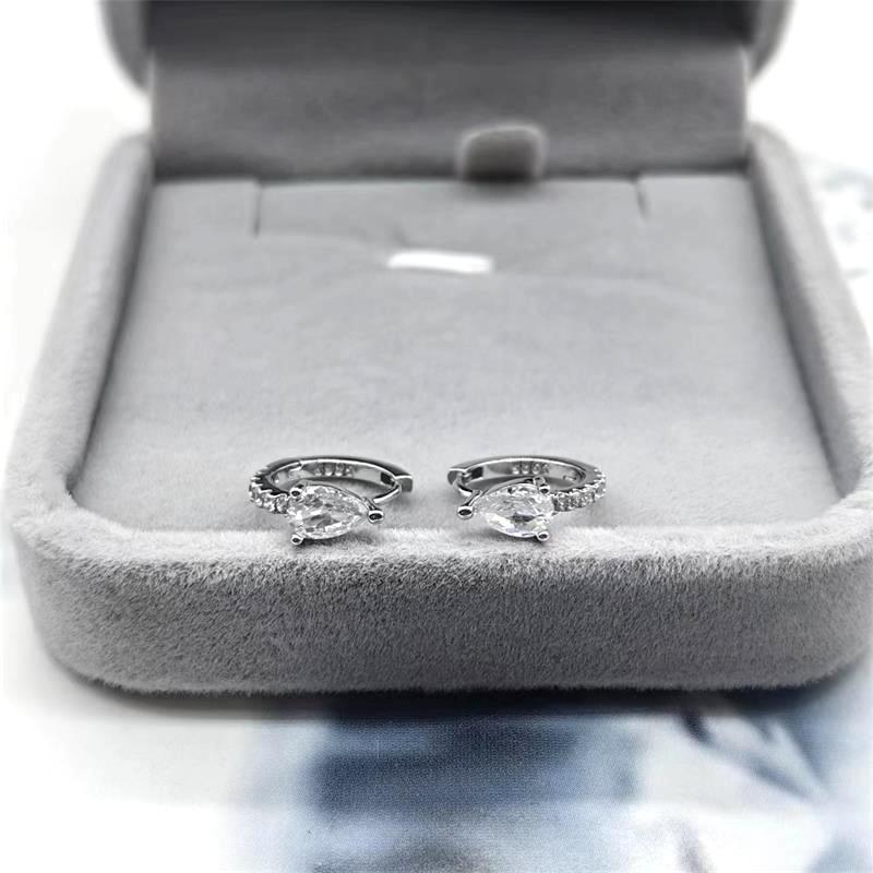 Diamond Drop-Shaped Ear Buckle Fashion High-End Super Girl Earrings Jewelry for Women