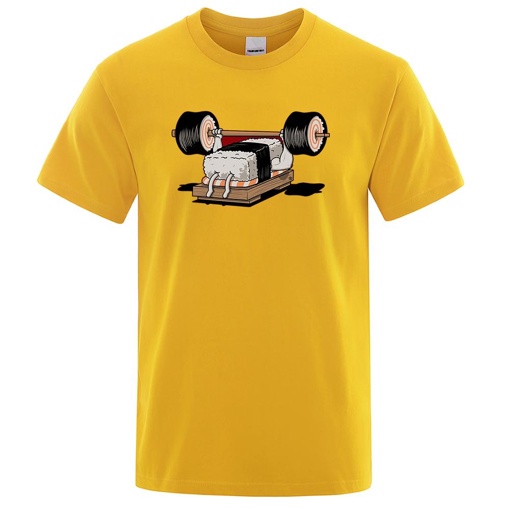 Мужские футболки с принтом «Гантели поднимаются», удобная футболка, крутая одежда с круглым вырезом, модные винтажные футболки