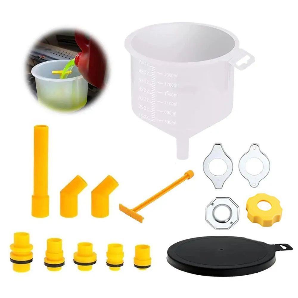 15Pcs/Set Plastic Car Antifreeze Funnel Spill Proof Coolant Bleeder Kit  Coolant Replacement
