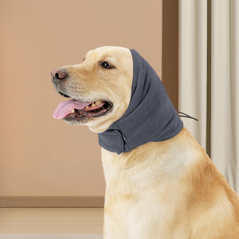 Теплый воротник и уши для собаки, шумозащитный, моющийся, защита ушей для собак, накладка на уши для питомца, теплая повязка для снятия тревожности и успокоения собак