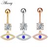 Alisouy 1 шт. хирургическая сталь кристалл циркон звезда бабочка лунные камни пуговица пирсинг пупка кольцо для живота украшения для тела