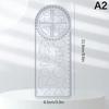 1Pcs Multi Functional 360 ° Movable Geometric Drawing Ruler For Primary School Mathematics Students Portable Transparent 3D Flat
