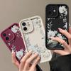 Для iPhone 16 Pro 15 14 13 Pro Max 12 11 Xr Xs X 8 7 противоударный мягкий чехол для защиты линз из ТПУ с цветами