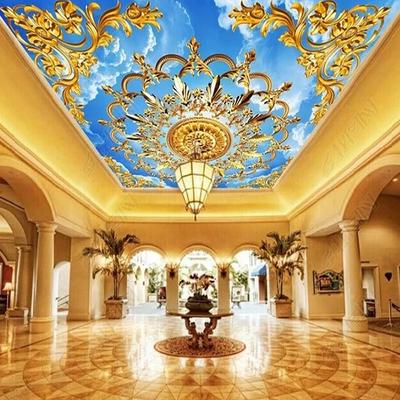 3D Роскошный Стиль Потолочные Настенные Фотообои Съемные 3D Потолочные Фотообои Спальня Гостиная Детская Комната Фоновые Фотообои