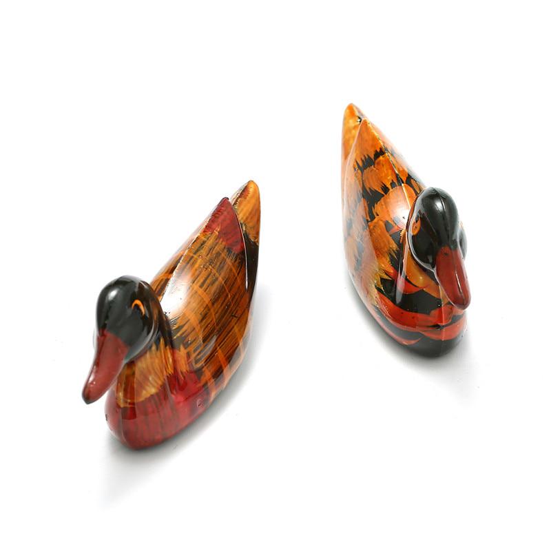 Resin Pair of Mandarin Ducks Chopstick Holder for Home Decoration Feng Shui Craft Display Ornament KTY