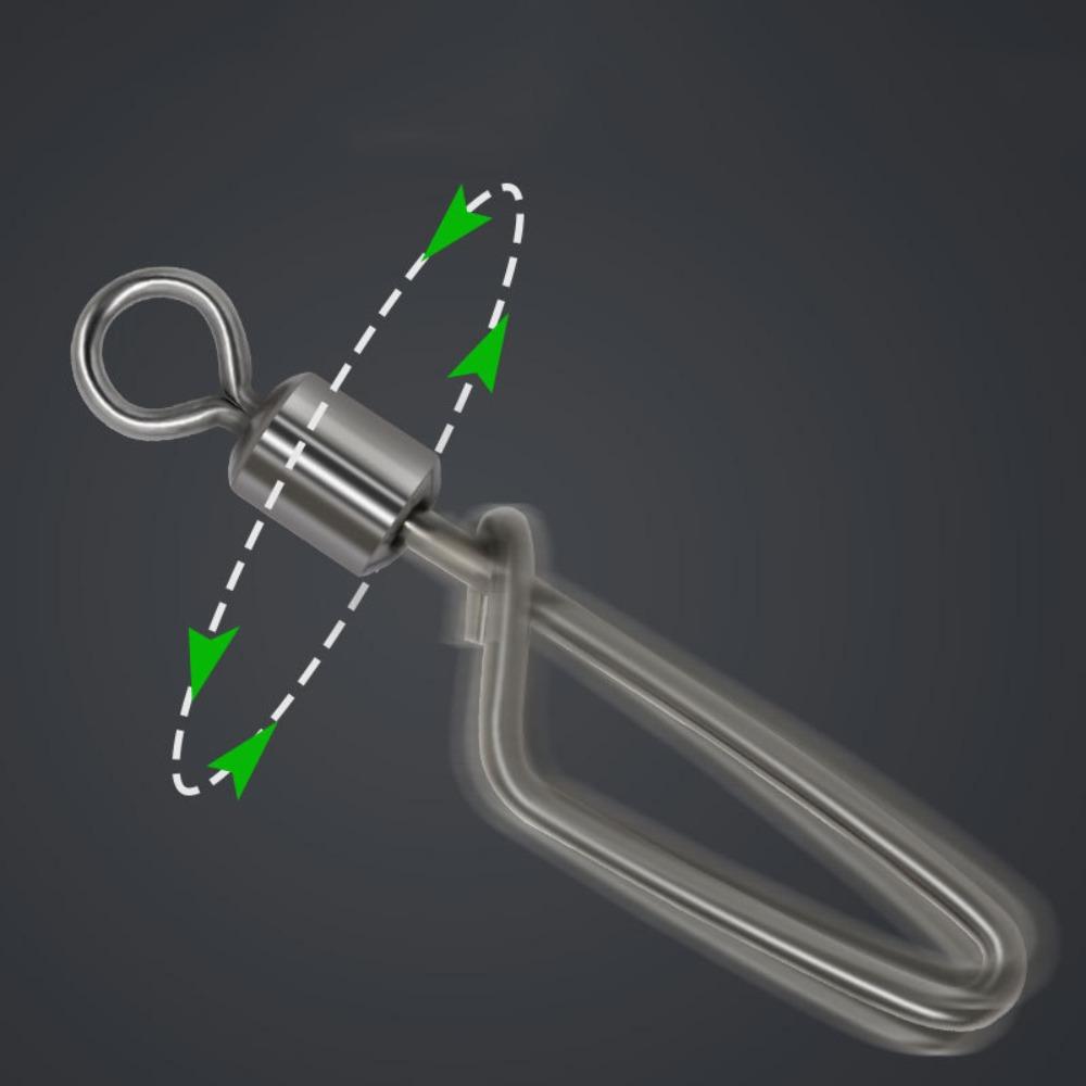 Tackle Fishing Swivels Snap Fishing Connector Tackles Fishing Rolling Swivels Snap T-Shaped Swivel