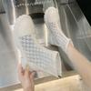 Footwear White Booties Mesh Short Shoes for Woman Elegant with Medium Heels Women's Ankle Boots Round Toe Fashion 2024 Hot Chic