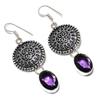 Amethyst Gemstone 925 Sterling Silver Gift Jewelry Earring 2.36"
