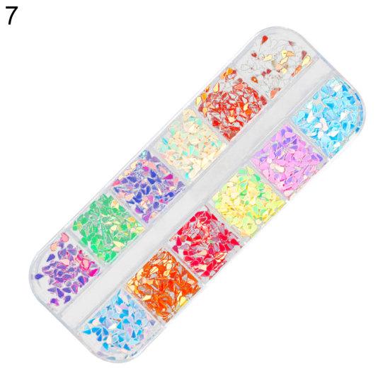 Нейл-арт бабочка звезда сердце круг блестки своими руками блестящие хлопья маникюр декор