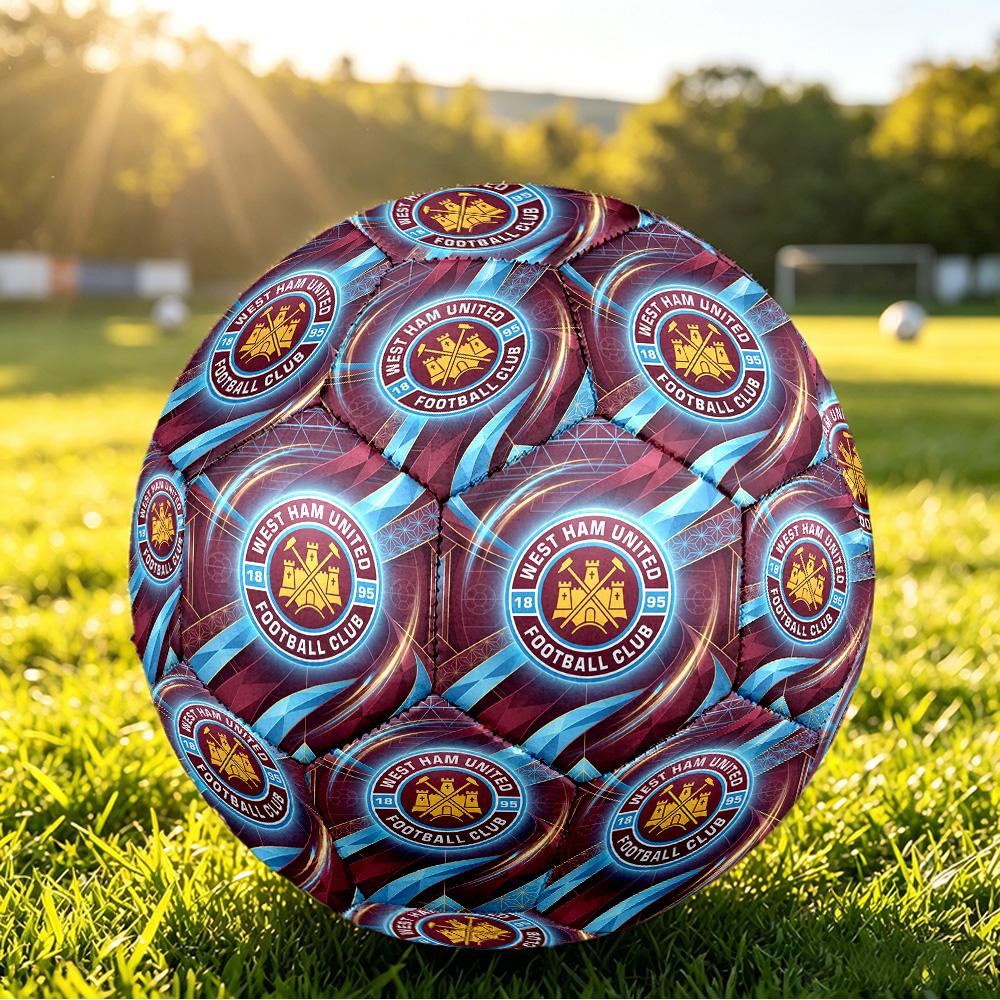 Футбольный мяч West Ham United, размер 5, с принтом, противоскользящий, для взрослых, футбольный мяч-сувенир для фанатов футбола